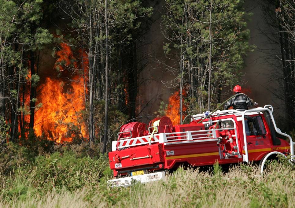 SDIS 40 feu de foret
