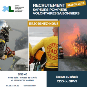 SDIS DES LANDES - Campagne de recrutement des saisonniers 2026